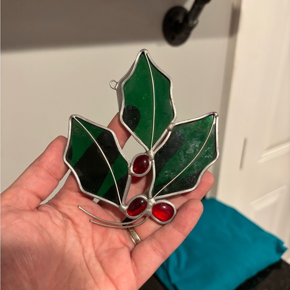 Three Holiday-themed Stained Glass Suncatchers - Picture 4 of 9